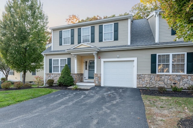 view of front of house featuring a garage