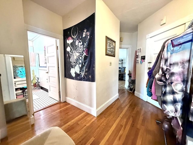 262 Adams St, Newton, MA 02458 - foyer entrance with wood finished floors and baseboards