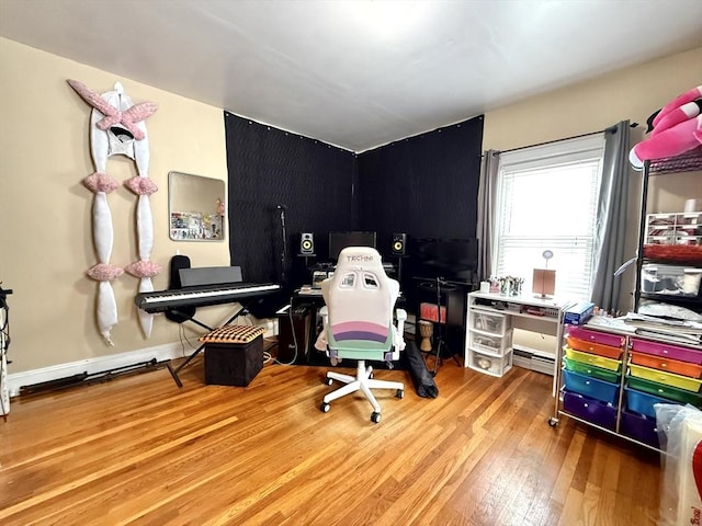 262 Adams St, Newton, MA 02458 - home office with hardwood / wood-style flooring