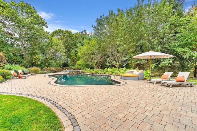 pool featuring a patio