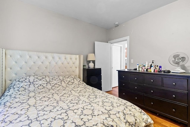 bedroom featuring light hardwood / wood-style flooring