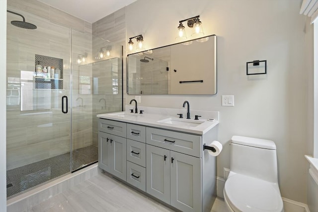 40 Mount Vernon St Unit 2, Boston, MA 02129 - full bathroom with double vanity and a shower stall