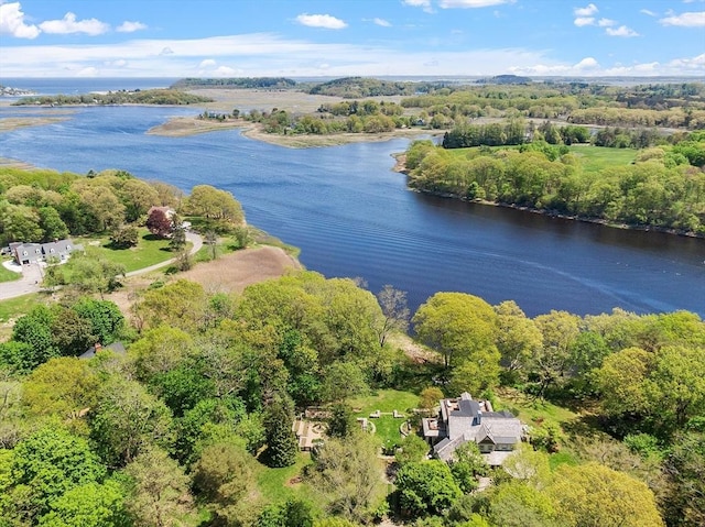 23 Newmarch St, Ipswich, MA 01938 - aerial view of a nearby body of water and a heavily wooded area