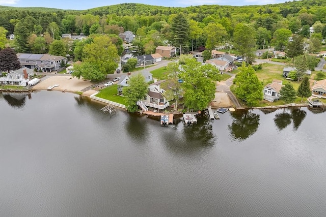 11 Bayside Dr, Wales, MA 01081 - aerial perspective of suburban area with a heavily wooded area and a large body of water