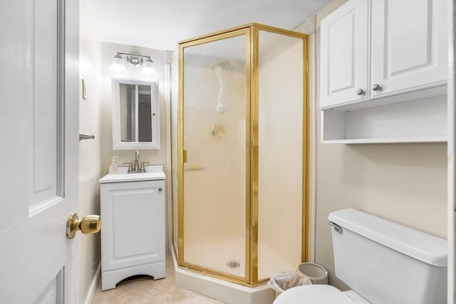 11 Bayside Dr, Wales, MA 01081 - full bath featuring a shower stall, vanity, toilet, and tile patterned flooring