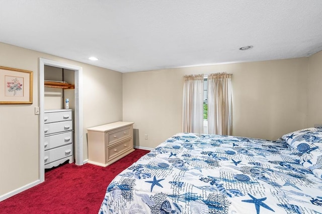 11 Bayside Dr, Wales, MA 01081 - bedroom featuring dark colored carpet, baseboards, and recessed lighting