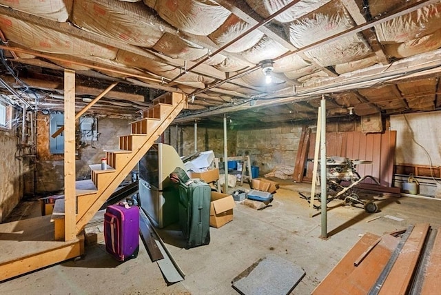 view of basement