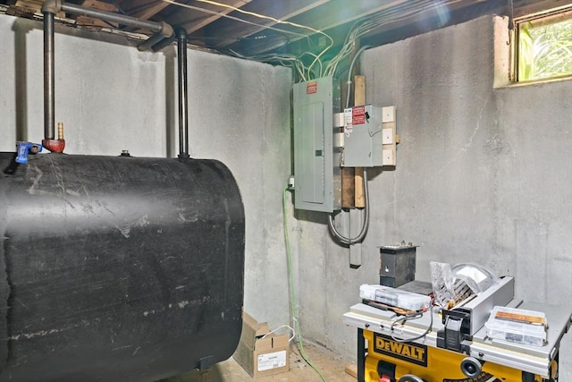92 Rocky Hill Rd, Rehoboth, MA 02769 - utility room featuring heating fuel and electric panel