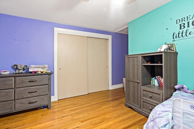 92 Rocky Hill Rd, Rehoboth, MA 02769 - bedroom featuring light wood-style floors and a closet