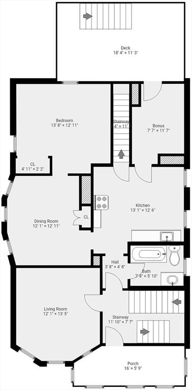 12 Porter St, Everett, MA 02149 - view of home floor plan