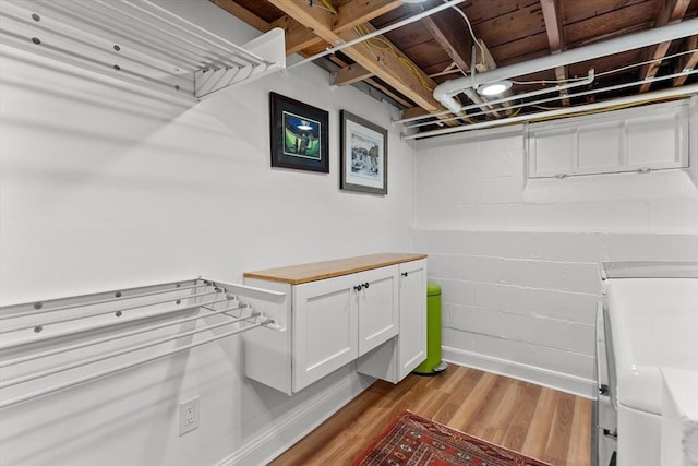 6 Hayes Rd, Salem, MA 01970 - spacious closet featuring wood finished floors and washer / clothes dryer