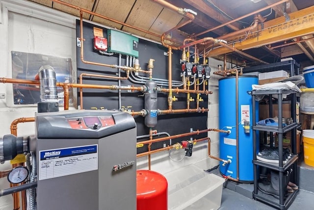 6 Hayes Rd, Salem, MA 01970 - utility room with gas water heater and a heating unit