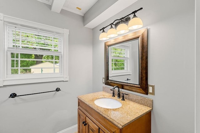 19 Brown Ct, Methuen, MA 01844 - bathroom featuring vanity and baseboards