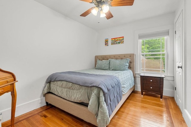 19 Brown Ct, Methuen, MA 01844 - bedroom featuring light wood-type flooring, baseboards, and a ceiling fan