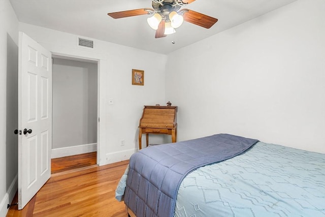 19 Brown Ct, Methuen, MA 01844 - bedroom with light wood-type flooring, baseboards, and ceiling fan