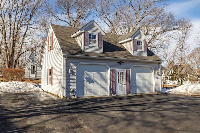 garage with driveway