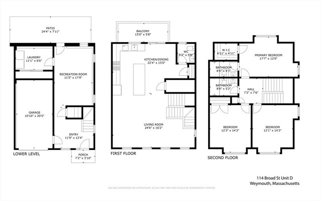 114 Broad St Unit D, Weymouth, MA 02188 - floor plan / room layout
