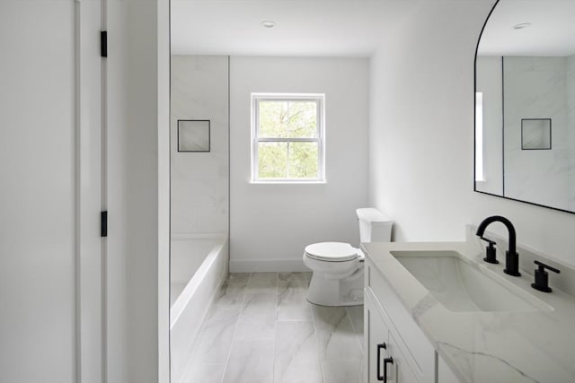 19 Couture Way, Middleton, MA 01949 - full bathroom with vanity, marble look tiles, and shower / bath combination