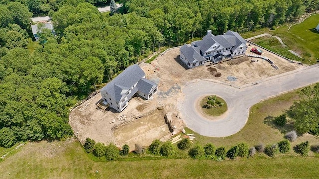 19 Couture Way, Middleton, MA 01949 - aerial view of property and surrounding area featuring a heavily wooded area