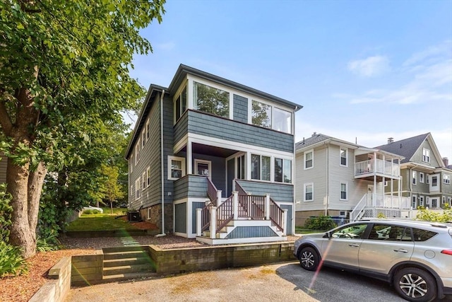 95-97 Charlesbank Rd Unit 2, Newton, MA 02458 - townhome / multi-family property with stairway and a balcony