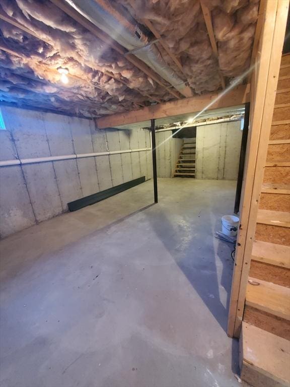 view of basement