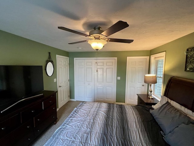 62 Moreland Green Dr, Worcester, MA 01609 - bedroom with carpet, a ceiling fan, and baseboards