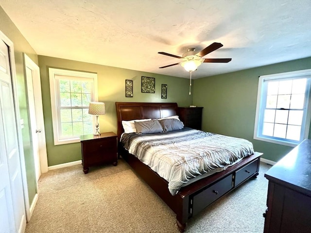 62 Moreland Green Dr, Worcester, MA 01609 - bedroom featuring baseboards, carpet, and a ceiling fan