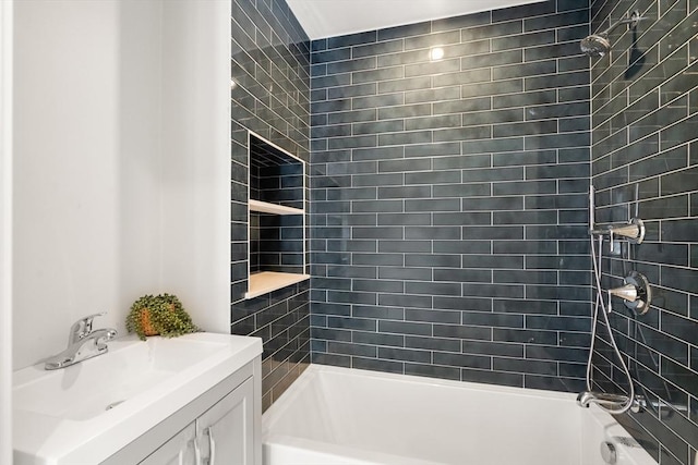 832 E 3rd Unit A, Boston, MA 02127 - bathroom with shower / washtub combination and vanity