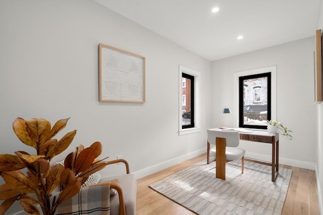 832 E 3rd Unit A, Boston, MA 02127 - office with recessed lighting and light wood-style floors