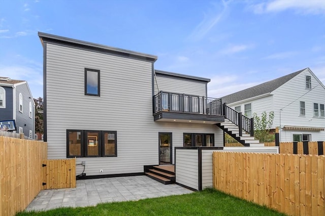 832 E 3rd Unit A, Boston, MA 02127 - rear view of house featuring a patio, stairs, and a balcony