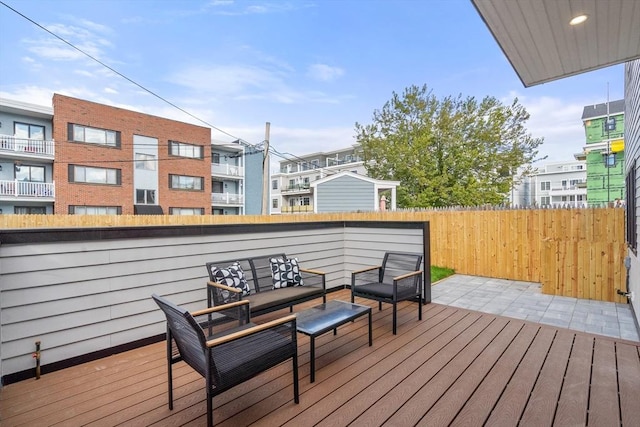 832 E 3rd Unit A, Boston, MA 02127 - wooden deck featuring an outdoor hangout area