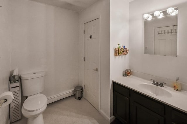 249 Chace Rd, Freetown, MA 02717 - bathroom with a baseboard radiator, toilet, and vanity