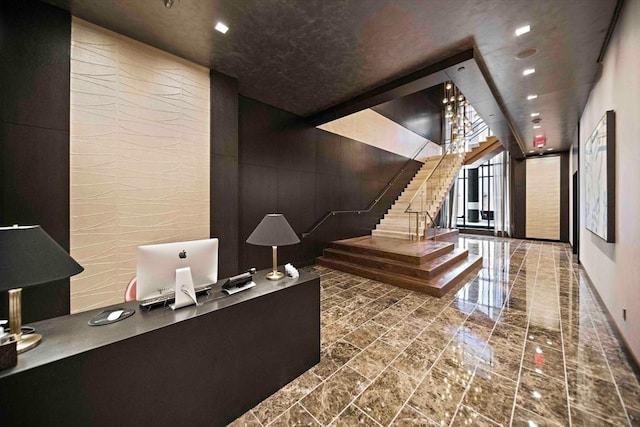 1 Franklin St Unit 1504, Boston, MA 02110 - welcome area featuring stairs and recessed lighting