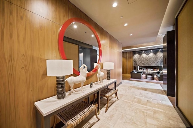 1 Franklin St Unit 1504, Boston, MA 02110 - common area with recessed lighting and wooden walls