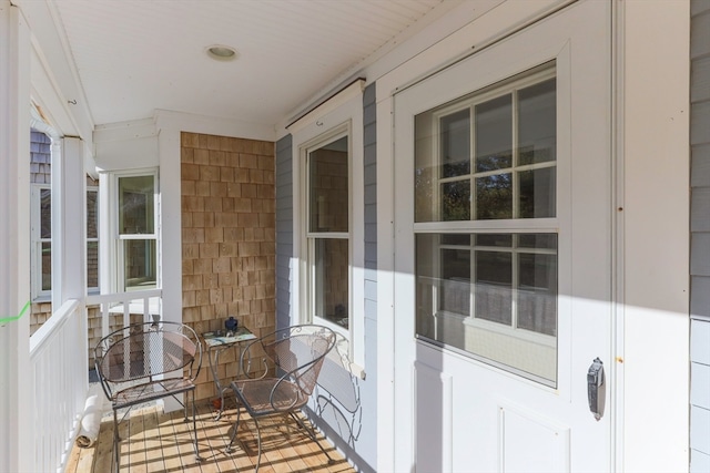 balcony with covered porch