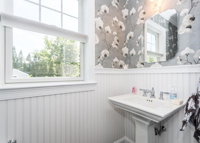 17 Elinor Cir, Waltham, MA 02452 - bathroom featuring a wainscoted wall