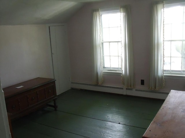 2 N St, Williamsburg, MA 01096 - additional living space with a baseboard heating unit and lofted ceiling