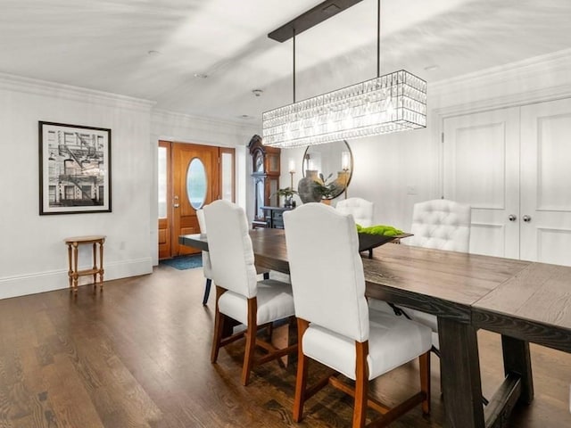 115 Sewall Ave Unit 1, Brookline, MA 02446 - dining area featuring ornamental molding and wood finished floors