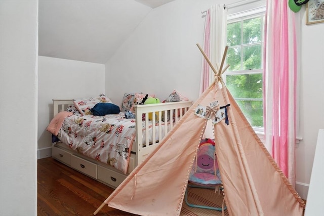 139 Washington St, Hudson, MA 01749 - bedroom with wood finished floors and lofted ceiling