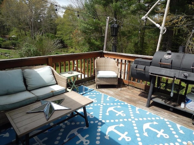 13 Lark St, New Bedford, MA 02745 - deck with a wooded view and outdoor lounge area
