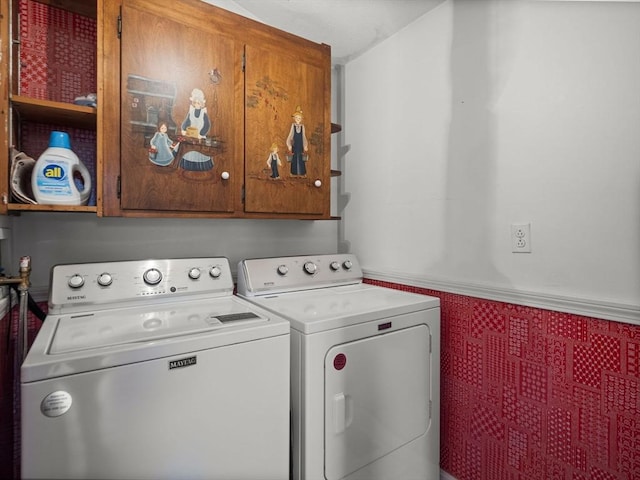 47 Skelton Rd, Burlington, MA 01803 - laundry area featuring washing machine and dryer and cabinet space
