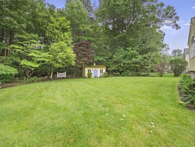 47 Skelton Rd, Burlington, MA 01803 - view of green lawn featuring a shed