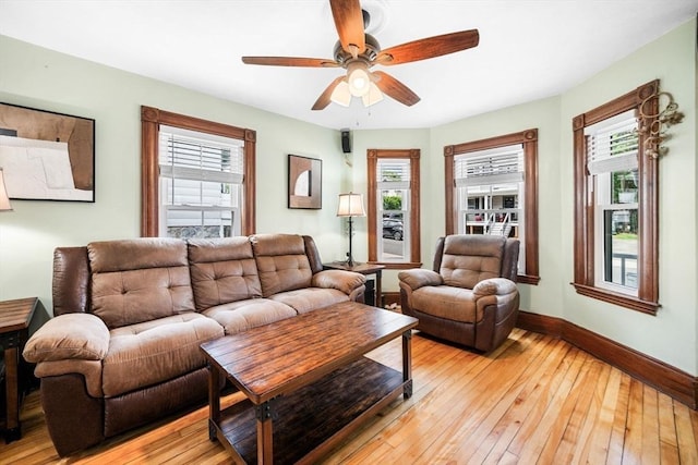 14 Giles Ave, Beverly, MA 01915 - living area with ceiling fan and light wood finished floors