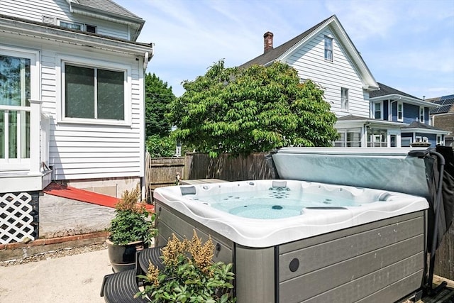 14 Giles Ave, Beverly, MA 01915 - view of patio / terrace featuring a hot tub