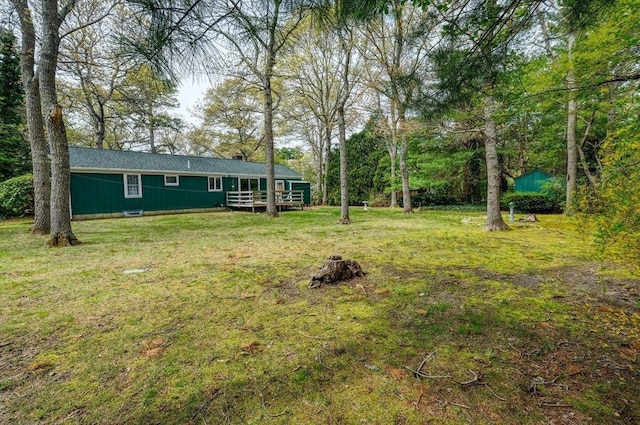view of grassy yard