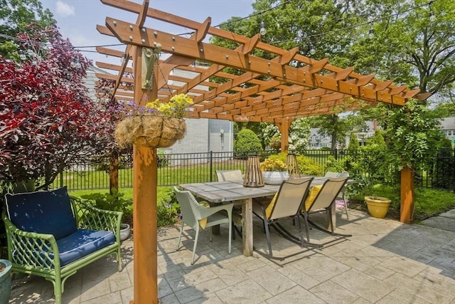 104 Longmeadow St, Longmeadow, MA 01106 - view of patio / terrace with a pergola and outdoor dining area