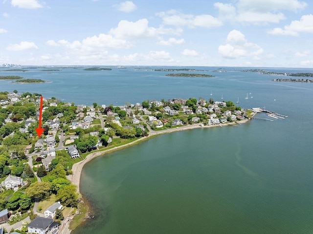138 Downer Ave, Hingham, MA 02043 - aerial overview of property's location with a nearby body of water