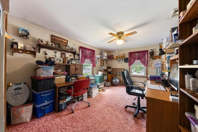 34 Robert Bigelow St, Chelmsford, MA 01824 - office featuring a ceiling fan and carpet