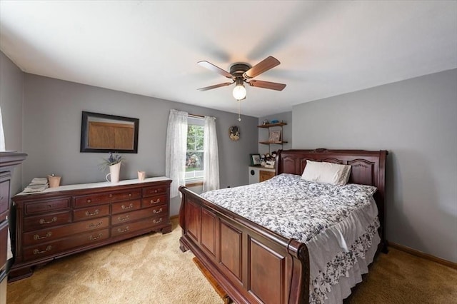 34 Robert Bigelow St, Chelmsford, MA 01824 - bedroom featuring light carpet, ceiling fan, and baseboards