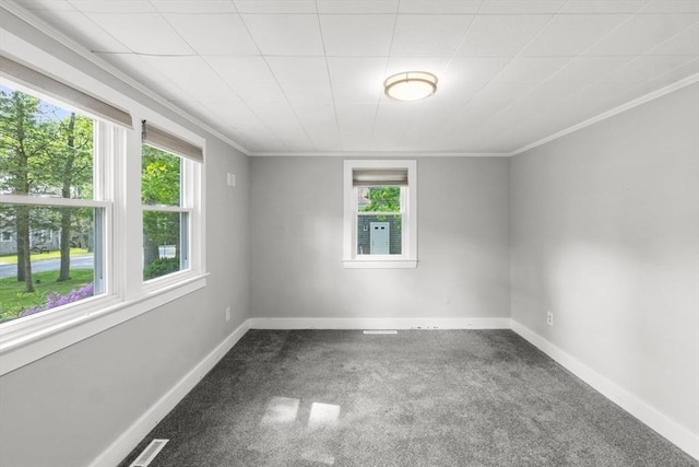 42 Deer Hollow Rd, Sandwich, MA 02644 - empty room with crown molding and dark colored carpet